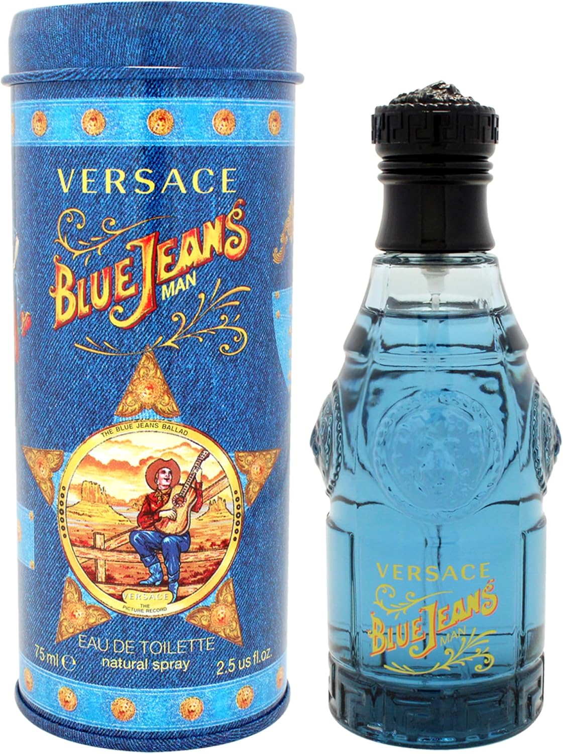 Versace Blue Jeans Eau de Toilette 75ml | Classic Fragrance for Men